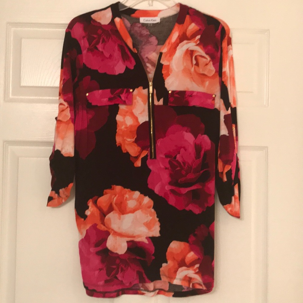 Calvin Klein Bold Floral Print Tunic
